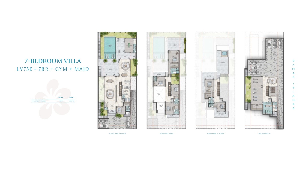 7 Bedrooms + Maid floor plan