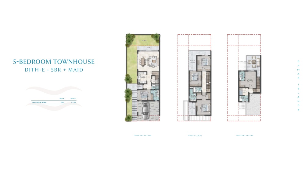 5 Bedrooms + Maid floor plan