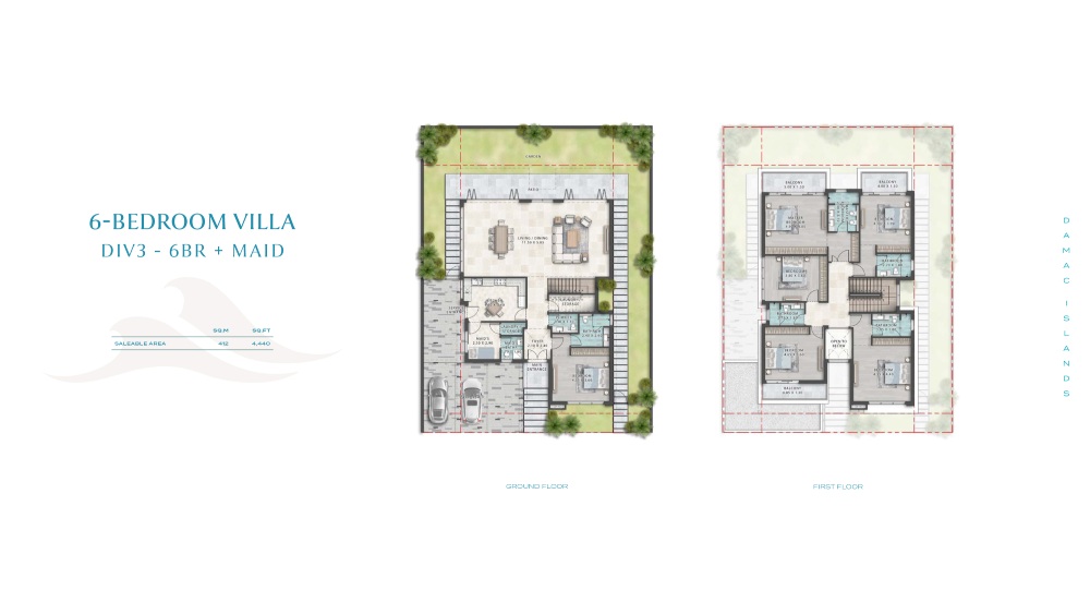 6 Bedrooms + Maid floor plan